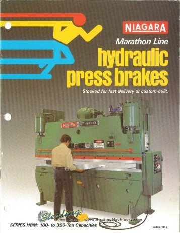 Niagara Hydraulic Press Brakes Series HBM 100-350ton - Sterling ...