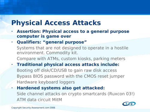 Hit by a Bus: Physical Access Attacks with Firewire - 2008 - Ruxcon