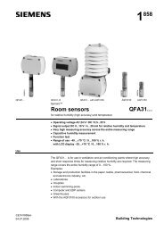 1858 Room sensors QFA31â¦ - ABC Makina MÃ¼hendislik