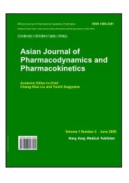 Asian Journal of Pharmacodynamics and Pharmacokinetics