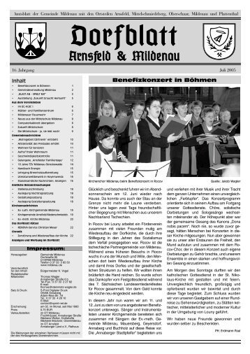 Dorfblatt Juli 2005.indd - Gemeinde Mildenau