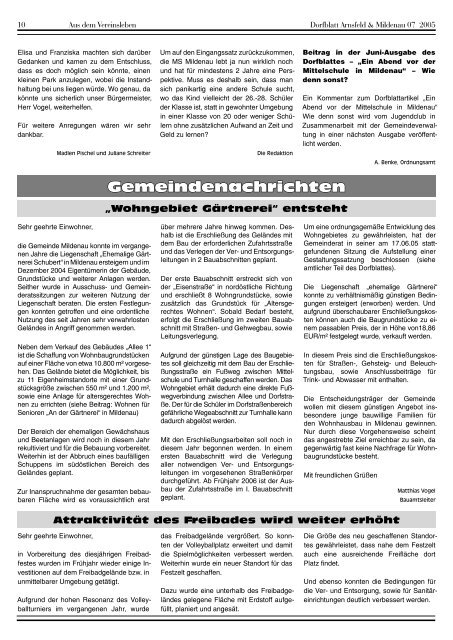 Dorfblatt Juli 2005.indd - Gemeinde Mildenau