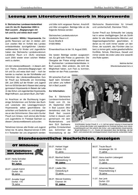 Dorfblatt Juli 2005.indd - Gemeinde Mildenau