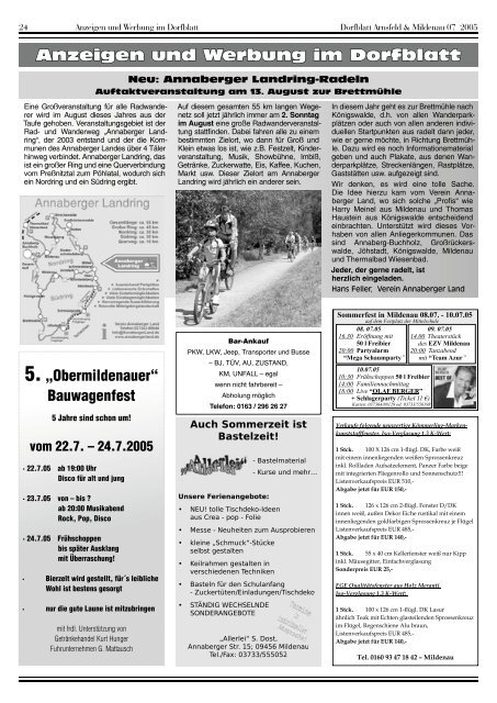 Dorfblatt Juli 2005.indd - Gemeinde Mildenau