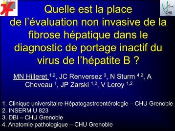 Quelle est la place de l'Ã©valuation non invasive de la fibrose ... - Afef