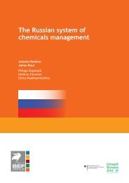 The Russian system of chemicals management - Bef-de.org
