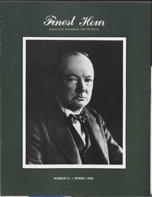 Journal Of The International Churchill Society Winston Churchill