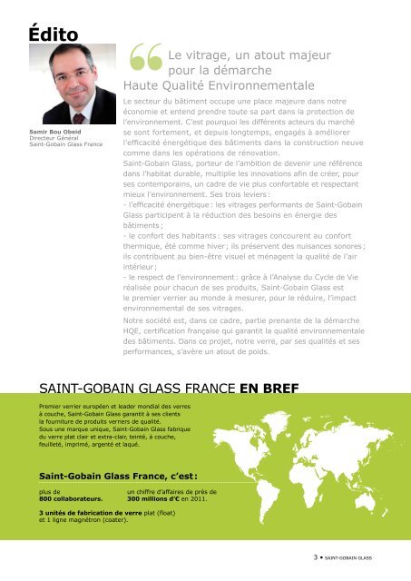 HQE et Saint-Gobain Glass