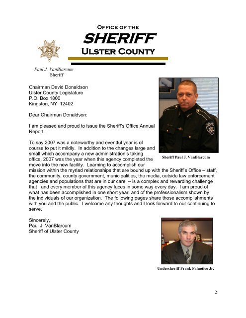 SHERIFF - Ulster County Home Page