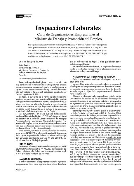 Inspecciones Laborales - AELE