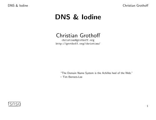 DNS and Iodine