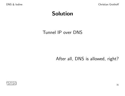 DNS and Iodine