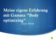 Meine eigene Erfahrung mit Gamma ”Body optimizing”
