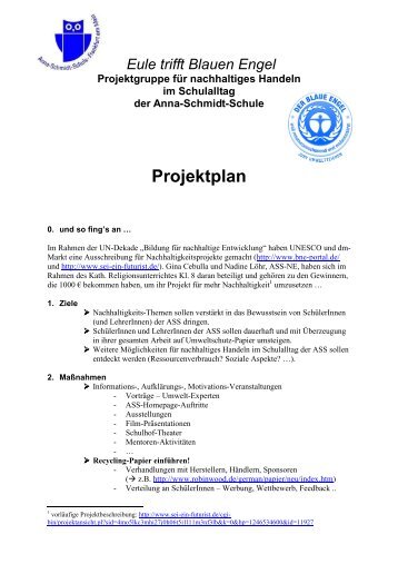 Projektplanung_Eule Engel_1 0 - Anna-Schmidt-Schule