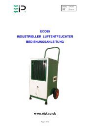 ECO85 INDUSTRIELLER LUFTENTFEUCHTER ...