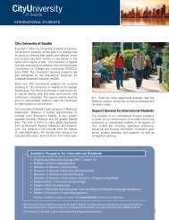 City University of Seattle Brochure - Oceanic Consultants