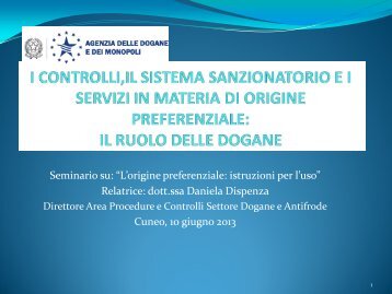 La cooperazione amministrativa in materia di origine