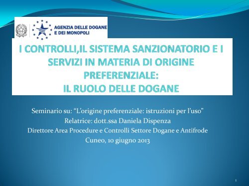 La cooperazione amministrativa in materia di origine