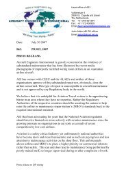 Press release re QF wiring - Aircraft Engineers International