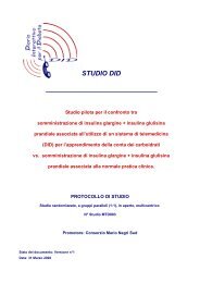 Protocollo dello studio - Consorzio Mario Negri Sud