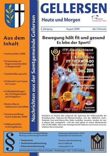 Mitteilungsblatt 08/2008 (pdf 4,08 MB) - Samtgemeinde Gellersen