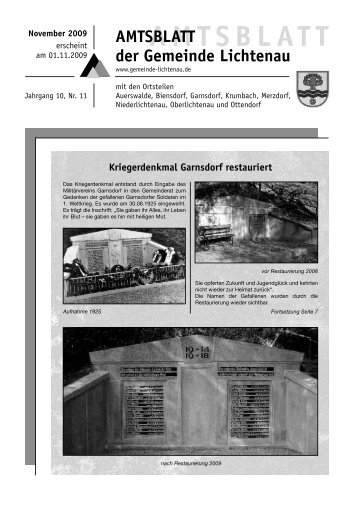 Informationen aus der Ortschaft Ottendorf - Gemeinde Lichtenau