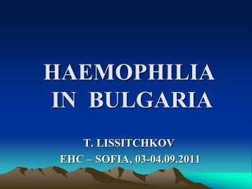 Haemophilia in Bulgaria - EHC
