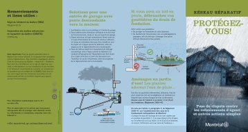 Dépliant sur le refoulement d'égout - réseau ... - Ville de Montréal