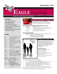 Eagle Happenings Newsletter 10/01/12 - Santiam Christian School