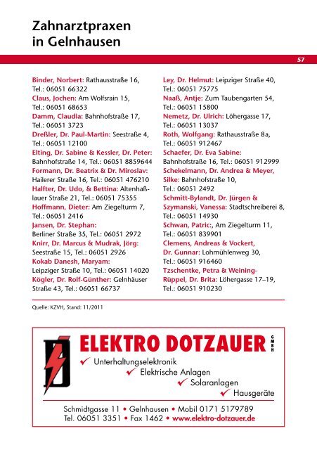Abfallkalender 2012 Gelnhausen-Süd