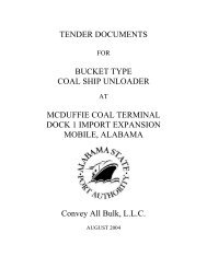 TENDER DOCUMENTS BUCKET TYPE COAL SHIP UNLOADER ...