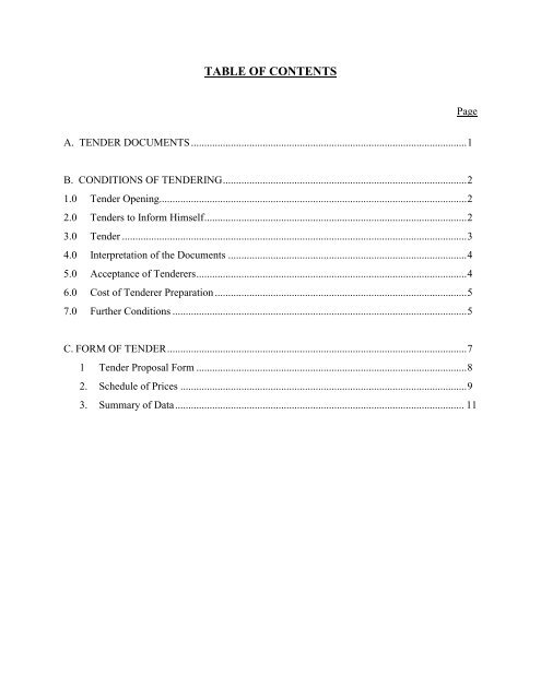 TENDER DOCUMENTS BUCKET TYPE COAL SHIP UNLOADER ...