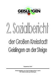 2. Sozialbericht der Stadt - Geislingen an der Steige