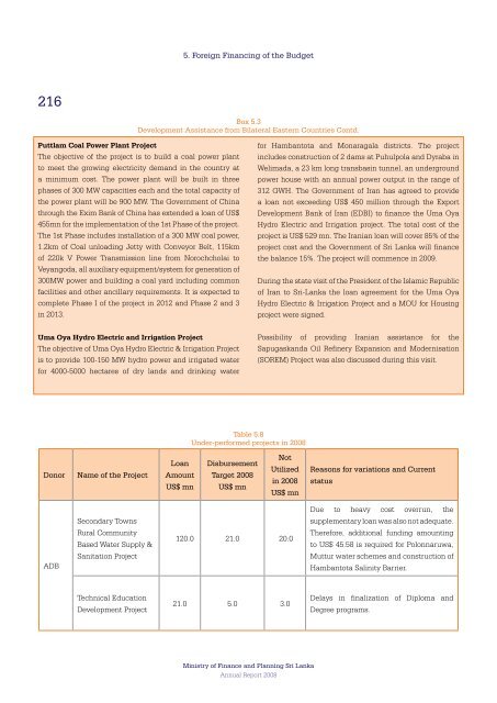 Annual Report 2008 - Ministry of Finance and Planning