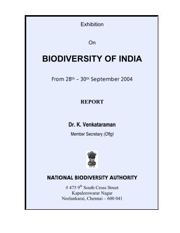 BIODIVERSITY OF INDIA - National Biodiversity Authority