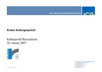 Folien der ICG culturplan unternehmensberatung - Kulturportal ...