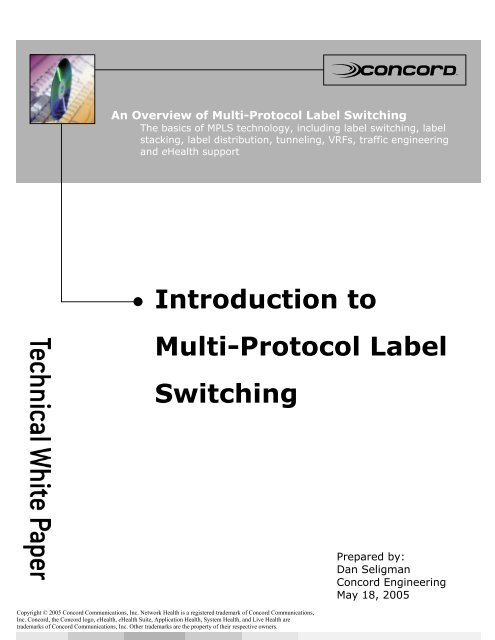 and Techniques Tools MPLS Network Management MIBs