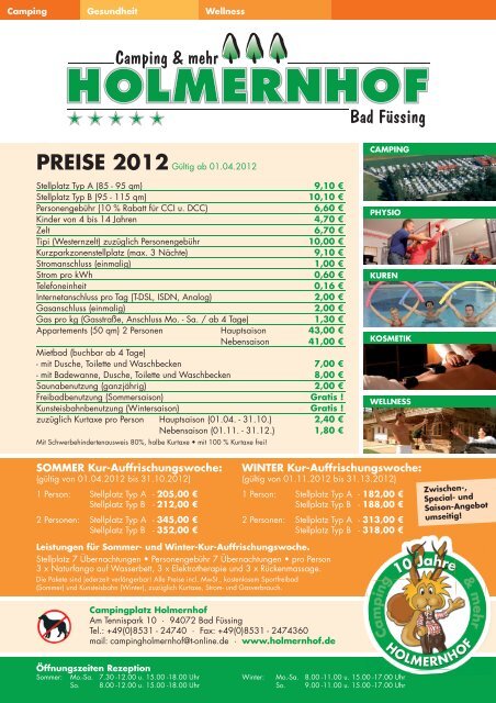 PDF - Preisliste 2012 - Holmernhof