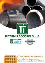 Cladding performance catalog - Tectubi Raccordi