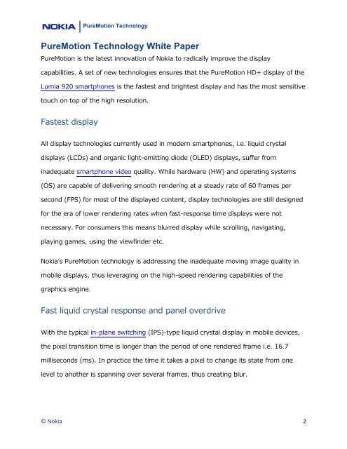 PDF - Puremotion Technology White Paper - Nokia