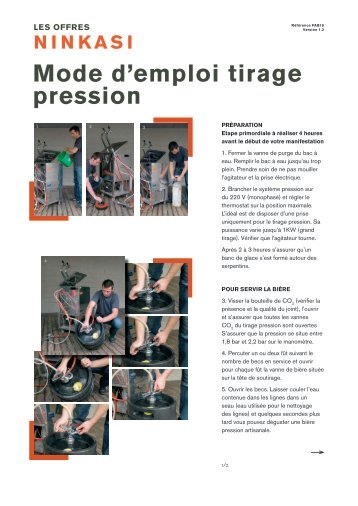 Mode d'emploi tirage pression mobile - Ninkasi