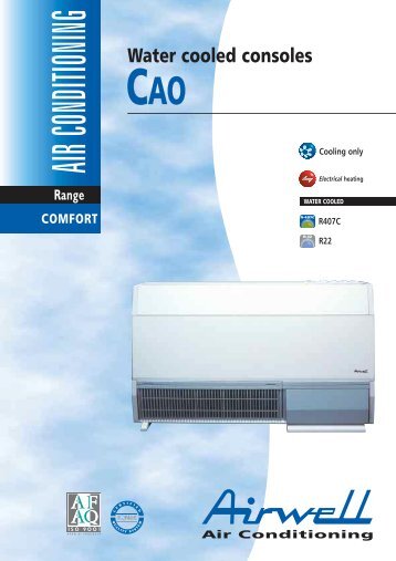 Water cooled consoles - P&M Coppack Air Conditioning