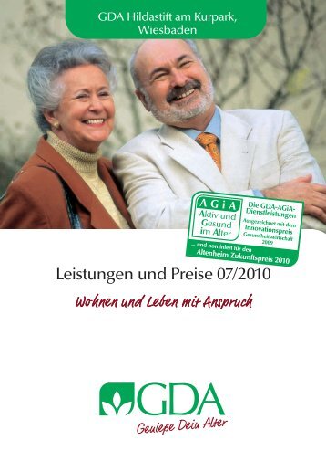 Leistungen und Preise 07/2010 - GDA Gemeinschaft Deutsche ...