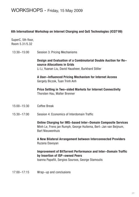 IFIP Networking 2009 Programme - RWTH Aachen University