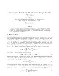 An Explicit Formula for Restricted Partition Function through ...