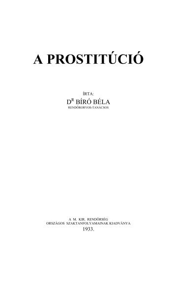 Bíró Béla: A prostitúció