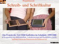 Schreib- und Schriftkultur - HIB Saalfelden