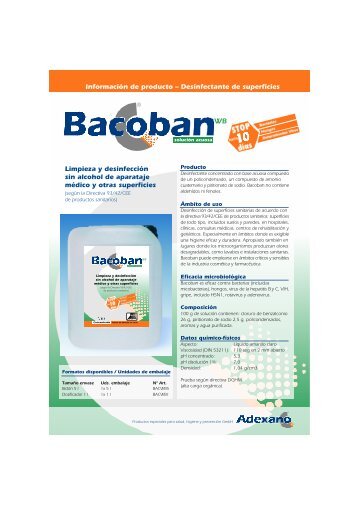 Desinfectante de larga duraciÃ³n con base acuosa ... - norsalud