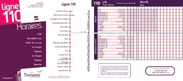 Horaires - Transpole