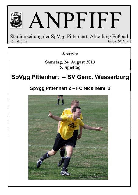 SpVgg Pittenhart â€“ SV Genc. Wasserburg